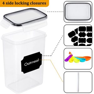 Ensemble de 24 contenants de stockage alimentaire en plastique transparent de qualité alimentaire, hermétiques, pour réfrigérateur, cuisine, compatibles lave-vaisselle, boîtes et bacs de rangement - Product Image 3