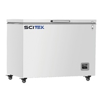 SCITEK -86 ° Congélateur coffre ultra basse température C 105/485L en acier inoxydable 304 avec capteur PTC, contrôleur microprocesseur et dégivrage manuel