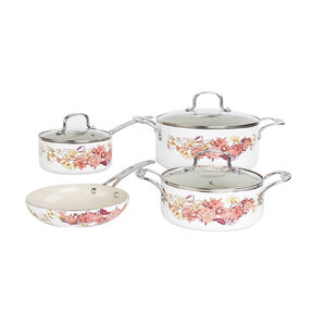 Set di pentole <span class=keywords><strong>korkmaz</strong></span> in alluminio con decalcomania floreale - Product Image 2