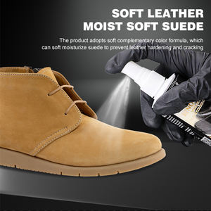 बिकी फैक्टरी आपूर्ति जूता देखभाल किट स्पंज स्प्रे साफ, प्राकृतिक रंग नबुक सूद चमड़े के तरल जूते पॉलिश दाग हटाने वाला - Product Image 4