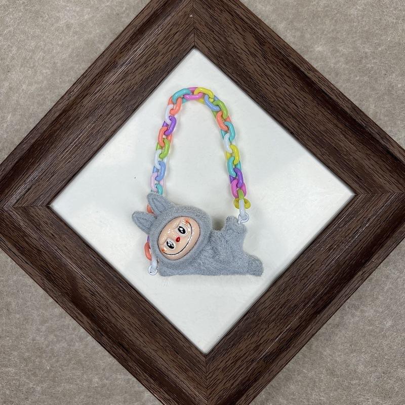 Petit sac bandoulière labubu bleu