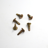 Tornillo autoperforante de cabeza plana duradero, con revestimiento de zinc amarillo y punta Phillips, para estanterías, sistemas de almacenamiento y montaje de equipos de taller.