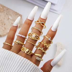 Ultimi Anelli Nuziali da Donna di <span class=keywords><strong>Design</strong></span> alla Moda Più Venduti Anello in Acciaio Inossidabile all'Ingrosso Regolabile Anello in Oro 18K - Product Image 5