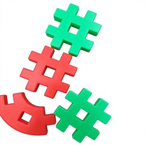 Blocs de construction en plastique ABS multicolores Fleid SCP-0006 à grandes particules, moulés par soufflage, pour l'éducation précoce des tout-petits - Product Image 1