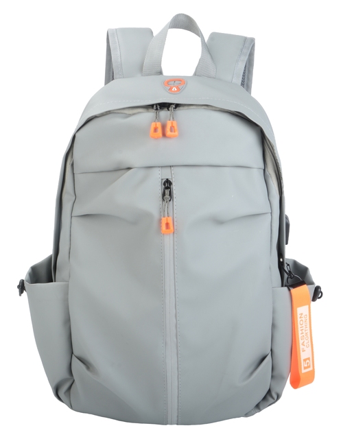 Fashion Laptop Backpack USB Charging Adjustable Strap-Multi-Function Travel Bag Large Capacity Business Use Zipper Polyester