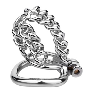 Jaula de Castidad con Diseño de Cadena FRRK, Dispositivo de Castidad Masculino, Candado Metálico para Pene, Juguetes Sexuales, Jaula para Pene para Hombres - Product Image 4