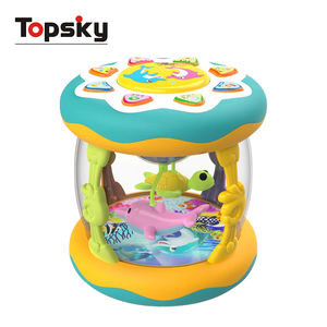 Popular educación temprana plástico Musical luz Fidget juguete <span class=keywords><strong>para</strong></span> niños electrónico océano giratorio bebés teclado instrumento bebé juguete - Product Image 1