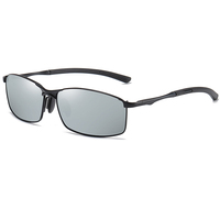 Lunettes de soleil polarisées pour hommes, monture en métal tendance, lunettes carrées pour le cyclisme, la conduite, les voyages et les sports