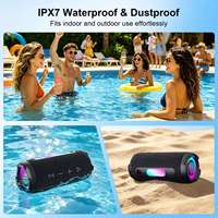 En gros, Enceintes doubles IPX7 avec quatre lumières RGB, appairage TWS, longue autonomie de la batterie et expérience stéréo immersive immersif