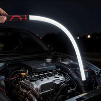 Lampe de travail LED flexible et pliable de 27 pouces, rechargeable, haute luminosité, avec garantie d'un an pour la réparation automobile et mécanique