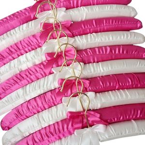 Cintres en mousse colorés et doux avec crochet chromé, pour chemisiers, en tissu épais, sans épaules de compression, antidérapants, rembourrés en satin - Product Image 2