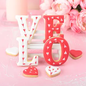 bakery tools plastic alphabet cookie cutter stamp to decorating cakes