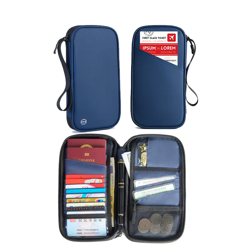Rfid Блокировка семейный держатель паспорта Кредитная Обложка для телефона чехол для паспорта путешествия бумажник продвижение подарок или паспорт OPP сумка полиэстер