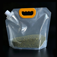 Usine personnalisé 5 litres poignée en plastique Transparent lait vin boisson debout pochette bec emballage sac de stockage d'eau