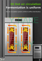 Équipement de cuisson commerciale 32 plateaux Double portes en acier inoxydable Nouvelle armoire de fermentation automatique pour boulangerie Maïs à moteur