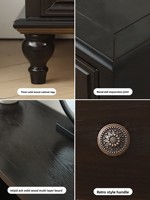 Table de maquillage et de coiffure réglable en bois massif, style classique et moderne américain, avec miroir et armoire intégrée, mobilier de chambre