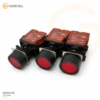 Saklar Tombol Tekan Industri Seri SHAN-HO TYPE-SHB SHB 5A 380V AC 1A 24V DC Saklar Kontrol Panel