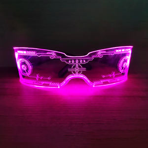 نظارات حفلات LED جديدة بتصميم رائع، إطارات شفافة من البلاستيك PVC متغيرة الألوان، مستلزمات حفلات مرحة وكوميدية - Product Image 5