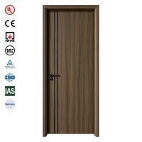 Porte en bois massif ignifugée UL pour immeubles de bureaux, intérieur d'appartements, acoustique, résistance au feu 60 minutes, avec joint anti-fumée