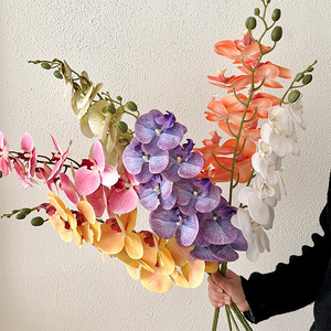 Orquídeas Phalaenopsis Artificiales Impresas en 3D con Tallos Largos y 9 Flores, Textura Realista, Decoración para el Hogar y Flores Decorativas para Bodas - Product Image 1