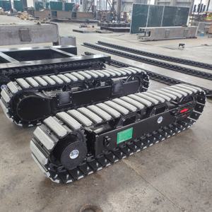 신제품 <span class=keywords><strong>6</strong></span> 톤 스틸 트랙 하부 구조 추적 섀시 (실내 유지 보수 기계 용 도로 보호용 고무 신발 포함) - Product Image 5
