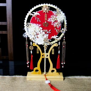 Court Style Crafts Decoration Durable Bamboo Hand Fan Holder