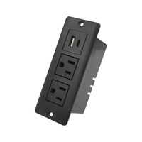 Multiprise de bureau dissimulée aux normes américaines, multiprise USB multifonctionnelle pour table de chevet