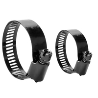 Collier de serrage réglable en acier inoxydable finition noire pour tuyau de voiture, idéal pour la réparation de flexibles