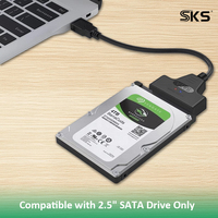 Cable Adaptador USB 3.0 Tipo A Macho a 2.5 SATA III Hembra para HDD SSD