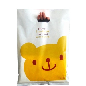 Custom Design Logo Die Cut Handle Bags PE Plastic Shopping Bag