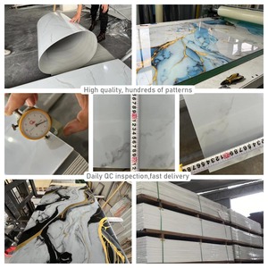 Décoration accueillante panneaux en plastique UV feuille de marbre pvc haute brillance l'industrie prix compétitif panneau de revêtement mural - Product Image 3