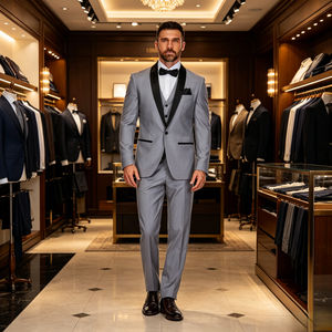 <strong>Men's</strong> Formal <strong>Suit</strong> European and American Three-Piece Business Casual <strong>Suit</strong> Plus Size Groomsmen Wedding Banquet <strong>Suit</strong> - Product Image 1