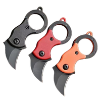 Mini-vouwmes van roestvrij staal met haakvormig lemmet, doosopener met metalen achterclip voor magazijn, verpakking, kantoorbenodigdheden