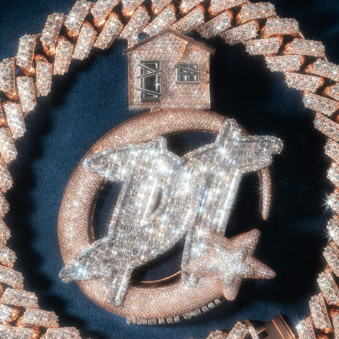 925 Silver moissanite pendnat 07