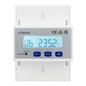 YADA YDS60-80 CE UKCA RCM認証 RS485 Modbus LCD DINレール取り付け型デジタル三相電力計 0.5/1.0精度 80A - Product Image 2