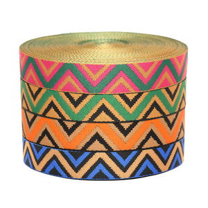 Винтажные аксессуары для сумок с уникальным дизайном, экологичные, с геометрическим узором, волнистые, 100% полиэстер - Product Image 1