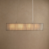 Lustre rectangulaire vintage minimaliste du milieu du siècle, luminaire suspendu pour la décoration de la maison, idéal pour l'îlot de cuisine, le salon, la salle à manger, le restaurant