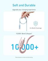 Cable USB C a USB C Anker Zolo, Cable de Carga Rápida Tipo C Trenzado y Resistente a la Suciedad, Conector Delgado, para MacBook (240W)