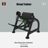 Appareil de musculation à charge libre en acier pour curls à la presse avec large repose-bras, poignée avant, support de poids latéral et base renforcée pour salle de sport