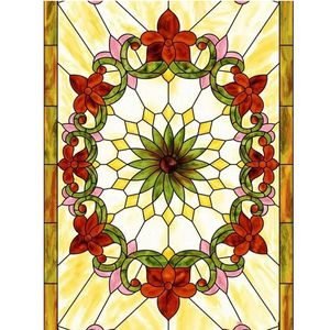 نظارات بناء مزخرفة بنمط مضلع 4 + 5 من الزجاج الملون للطباعة 8 م - Product Image 4