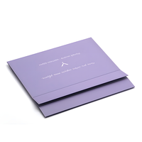 Boîte cadeau en carton rigide violet écologique et recyclable, emballage personnalisé, boîte pliante magnétique, boîte de rangement cosmétique