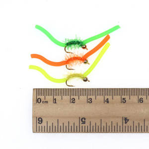 Ver laiton perle tête leurres de pêche ver de terre crochets appât Squirmy mouche <span class=keywords><strong>truite</strong></span> mouche ombre nymphes leurres de pêche - Product Image 3