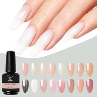 HS 15ml Gel UV Transparent Durable Non Toxique pour Nail Art, Conception Française, BIAB, Colle de Construction Multifonctionnelle en Bouteille, Usine