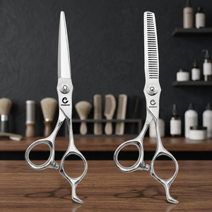 9cr Stainless Steel 6 Inch Sharp Haircut Scissors with Thinning <b>Shears</b> and Styling <b>Tools</b> for All Hair Types - Product Image 2