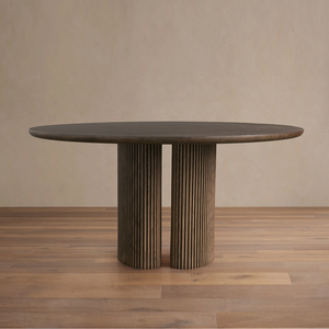 Set di Tavolo da Pranzo Rotondo in Legno di Lusso Moderno con Sedie, Piano in <span class=keywords><strong>Marmo</strong></span> <span class=keywords><strong>Bianco</strong></span> Naturale per Soggiorno e <span class=keywords><strong>Cucina</strong></span>, 4-6 Posti - Product Image 5