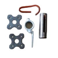 Support de fixation robuste Q235 avec écrou et plaque de base pour échelles en acier réglables et composants d'échafaudage
