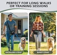 Pochette d'entraînement pour chiens avec distributeur de sacs à déjections intégré, poche latérale, sac banane pour promenades canines, fermeture éclair magnétique