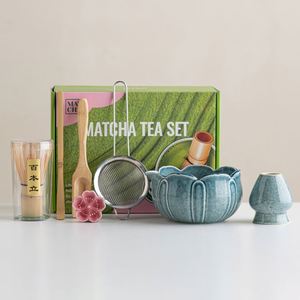 Wholesale High Quality Ceramic Matcha Bowls with Whisk Stand Bamboo Teaspoon Matcha Making <b>Tools</b> Gift <b>Box</b> Package - Product Image 3