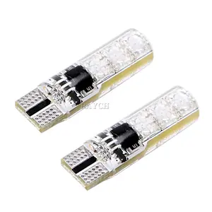 t10 5050 6smd silicone RGB with Remote Control Multi Colors Changing LED Lamp auto car led interior music dancing light t10