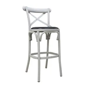 Chateau Kitchen X-Back Bar Stool Steel High Chairs Event Bar Stool